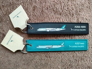 [ new goods unused ] Cathay Pacific Airways tag key holder 2 piece set 