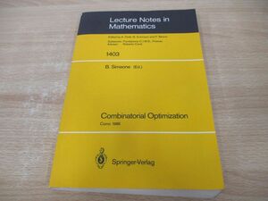 ●01)【同梱不可】組合せ最適化/Combinatorial Optimization/(Lecture Notes in Mathematics)/洋書/数学/シュプリンガー/A