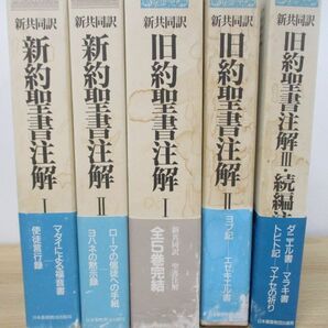 ▲01)【同梱不可】新共同訳 旧約+新約聖書注解 全5巻揃いセット/B・シュナイダー/日本基督教団出版局/宗教/キリスト教/Aの画像2