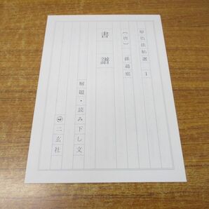 ■02)【同梱不可】原色法帖選 1〜35巻 35冊セット/二玄社/中国書道/拓本/手本/見本/書法/書体/字体/王羲之/資料/習字/法帖研究/顔真卿/Aの画像9