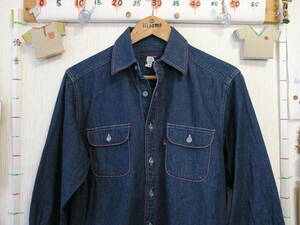 ♪服2539_P5♪ レディース　長袖　デニムシャツ FLASH BLUE サイズM　身長154-162　バスト79-87 Used　～iiitomo～