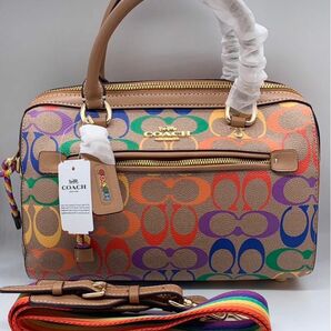 COACH ハンドバッグ レインボー　 C4396 2WAY アウトレット品