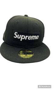 supreme box logo cap 黒 ボックスロゴ world famous ニューエラ new era キャップ シュプリーム　7 3/8 58.7cm 帽子