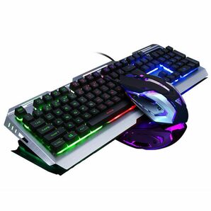 ★新品未使用★ ゲーミングキーボード　マウスセット 　バックライト付き　ブラック