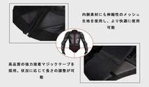 F079モトクロス オフロード バイク用 バイクウエア 上半身プロテクター +レーシングパンツ +ネックガード 3点セット 黒赤_画像6