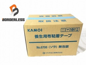 * unused *KAMOI duck i curing for cloth adhesive tape 25mm 25m 60 volume go in sola less packing light blue NO.6708 duck . processing paper corporation 88662