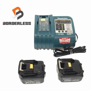 ☆中古品セット☆makita マキタ 14.4V 3.0Ah 純正 リチウムイオンバッテリー2個 BL1430 充電器 DC18RA リチウムイオン電池 蓄電池 87800