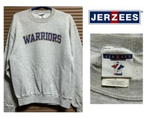 美品！お勧め！！ 90s ヴィンテージ JERZEES★WARRIORS プリントスウェット/アッシュグレー_画像1