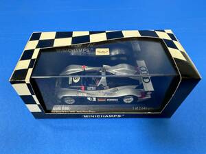 リアウィングに難あり ミニチャンプス 1/43 アウディ R8R 24h ルマン 1999 No.8 MINICHAMPS Audi R8R 24h LeMans 1999 Biela.Pirro.Theys