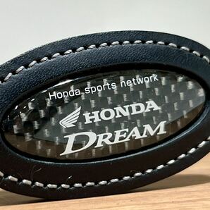 ★HONDA DREAM ホンダドリーム店 純正 カーボン＆レザー キーホルダー 《送料無料》の画像2