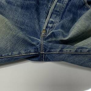 雰囲気抜群 ダメージ 復刻 90s 98年 USA製 Levi's リーバイス 201-0003 201XX BIGE ビッグE シンチバック 555 バレンシア W34/CR84/検501xxの画像5