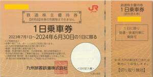 JR九州 鉄道株主優待券（1日乗車券）