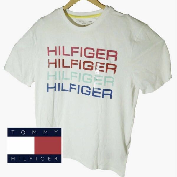 【未使用品タグ付き】TOMMY HILFIGER トミー ヒルフィガー半袖Tシャツ白サイズM ロゴT シャツ ホワイト 半袖