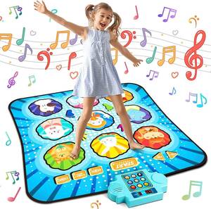Sumwind Танцевальный коврик Игра Детская игрушка Музыка Игровой коврик LED 8 Демо Песни Складной Музыкальный Коврик Громкость Тон