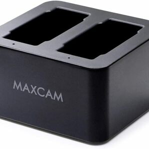 GoPro HERO12 / 11 / 10 / 9 Enduro ブラック用MAXCAM デュアルバッテリー充電器 Type-Cの画像1