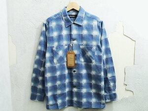 新品 SC SubCulture 60'S OMBRE CHEC PRINT NEL SHIRT オンブレ チェック ネルシャツ ブルー BLUE 2 M サブカルチャー