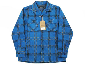 新品 定価35200円 SC SubCulture WOOL CHECK SHIRT ウールチェックシャツ ブルー BLUE 青 2 M サブカルチャー