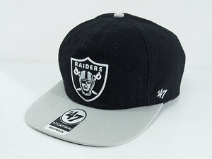 希少 美品 Supreme NFL Raiders '47 5 Panel Cap キャップ レイダース ブラック 黒 Black シュプリーム F