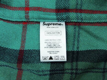 Supreme Tartan L/S Flannel Shirt タータン チェック フランネルシャツ プレイド Teal ティール M グリーン シュプリーム F_画像4