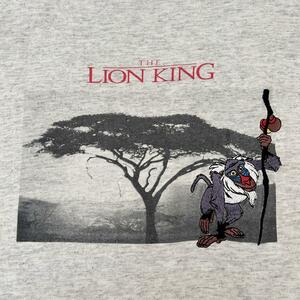 Disney ディズニー LION KING ライオンキング Tシャツ ラフィキ 猿 刺繍 ヴィンテージ M相当