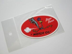 MOTOR OIL BEEP BEEP ロードランナー ステッカー/自動車 バイク オートバイ デカール S17
