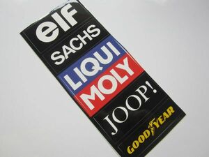 elf SACHS LIQUIMOLY JOOP! GOOD YEAR ロゴ ステッカー/デカール 自動車 整備 作業着 オートバイ ビンテージ S15