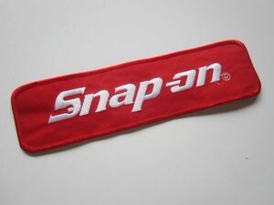 Snap on スナップオン 工具 ガソリン アメリカ メーカー 横長 赤 ワッペン/自動車 バイク レーシング 古着 アメカジ キャップ 38