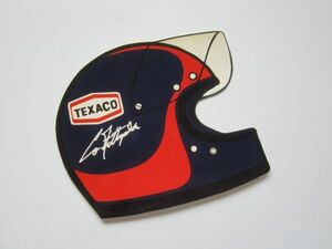 ビンテージ TEXACO エマーソン フィッティパルディ ヘルメット テキサコ Emerson Fittipaldi ステッカー/デカール 自動車 バイク 11