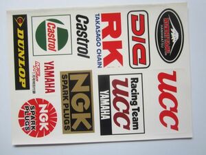 KUSHITANI クシタニ UCC DID RK Castrol NGK UCC YAMAHA DUNLOP MOTORIDER 付録 ステッカー バイク 自動車 SB06