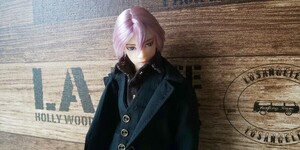 六分の一男子図鑑エイト、momoko、1/6ドール用 handmade clothes ヘアラインスリーピース 送料無料