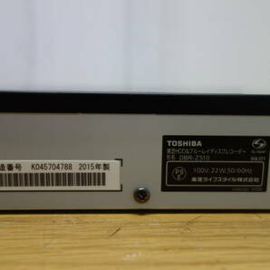 TOSHIBA 東芝 DBR-Z510 HDD＆ブルーレイディスクレコーダー 2015年製 リモコン付 SE-RO457 初期化済 中古品 管理100の画像8