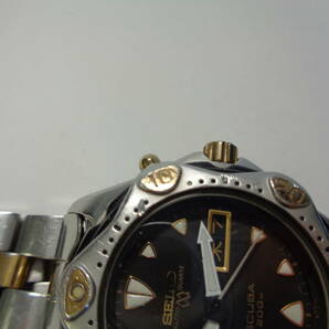 SEIKO セイコー SCUBA スキューバ 5M23-7A00 腕時計 オートクォーツ ジャンク品 管理ZI-87-LPの画像9