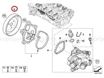 BMW MINI R56 R55 R57 R58 R59 R60 R61 ウォーターポンププーリー ベルトプーリー 11517619020 新品 純正OEM 即納_画像3