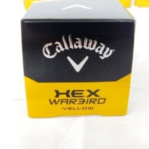 H206★callaway HEX WARBIRO 1ダース キャロウェイ ゴルフボール yellow イエロー 白 未使用品★送料590円～の画像4