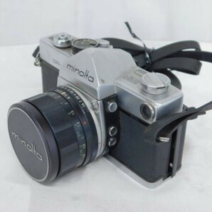 H205★minolta SR-7 一眼レフ フィルムカメラ ミノルタAUTO ROKKOR-PF 1:1.4 f=58mm レンズつき 未確認ジャンク★送料590円～の画像4