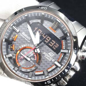 ITXMWMV1U97S 即決 本物 CASIO カシオ EDIFICE エディフィス 5537 ECB-800 タフソーラー 電波ソーラー 枕付き メンズ 時計 10気圧防水の画像7