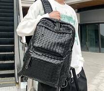 W02防水メンズ レザー リュックサック大人気　実用　シンプル　 鞄　かばん　メンズ　通勤通学_画像6