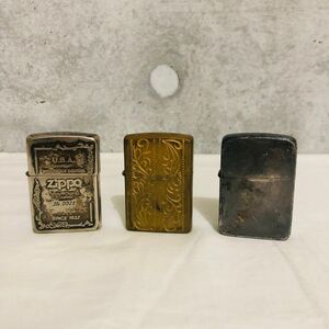 ht2012【PK】//Zippo★ジッポ　ライターまとめて　3点　MFG　唐草　シリアルナンバー　喫煙具