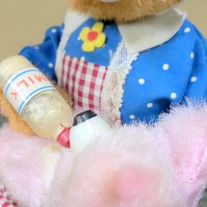 【通電動作未確認】米澤玩具 HUNGRY BABY BEAR クマの親子 ブリキ 人形 1円~ S3182の画像4