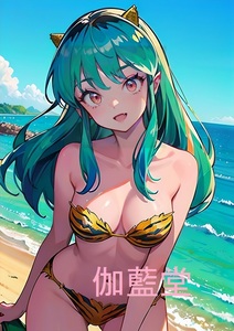 ★ラム 17：うる星やつら★同人 イラスト A4サイズ ポスター シークレット art anime アニメ コスプレ グラビア sexy セクシー secret 美麗