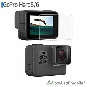 GoPro Hero5 6 液晶保護ガラスフィルム クリア シート 強化ガラスフィルム 硬度9H 飛散防止 簡単 貼り付け
