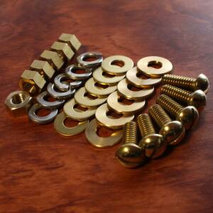  brass number bolt 6set* high class .. washer brass collection old car Harley evo EVO Vintage custom pan knuckle shovel 