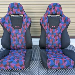 【1円～】RECARO SP-J 希少な174カラー 破れなし2脚セット！正規品・車検対応！エアランバー付 レカロ セミバケ 検SR-3/LS/LX/SP-JJ/AM19の画像1