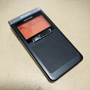 SONY RADIO ソニー SRF-T355 ポケットラジオ FM AM　PLLシンセサイザーラジオ ワイドFM対応　 中古