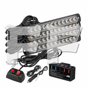 LED 12 ream LED light hazard white / amber strobo flash warning light Patrol light bar urgent blinking SUV ATV 4 piece 