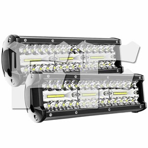 9インチ LED ワークライト 作業灯 180W 6500K ホワイト 照明 トラック SUV ボート 建設機械 12V/24V兼用 SM180W 2個 新品
