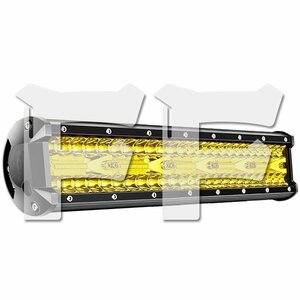 送料無料.. 15インチ LED ワークライト 作業灯 300W イエロー 1個 照明 トラック SUV ボート 建設機械 工事現場 12V/24V兼用 SM300W 新品