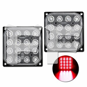 送料無料.. 超薄型 レッド LED ライト ハザード ストロボ フラッシュ パトロール ライトバー 2モード 12V/24V 汎用 建設機械 ボート 2個