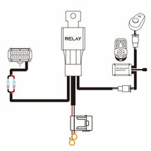 送料無料.. LEDライトバー ワイヤーハーネス オン/オフ ヒューズ 10A 15A 20A 作業灯配線 フォグランプスイッチ付き リレーハーネス 2灯用_画像5