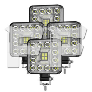 送料無料● 36W 広角タイプ 3インチ LED 作業灯 ワークライト 6500K ホワイト 3600LM 12V/24兼用 ボート 建築機械 道路照明 工事現場 4個